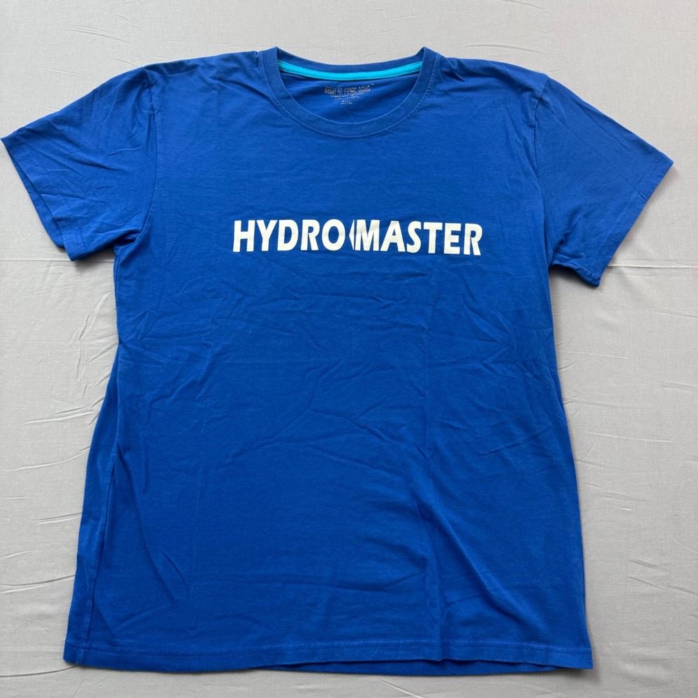 Hydromaster Graphic T-Shirt Mens 2XL Blue Short Sleeve Cotton Crewneck Tee